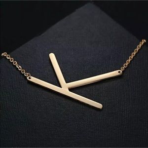 Initial “K” Gold Plated Necklace